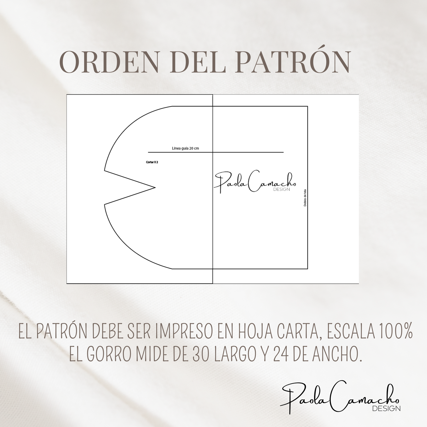 Hat Pattern One Size