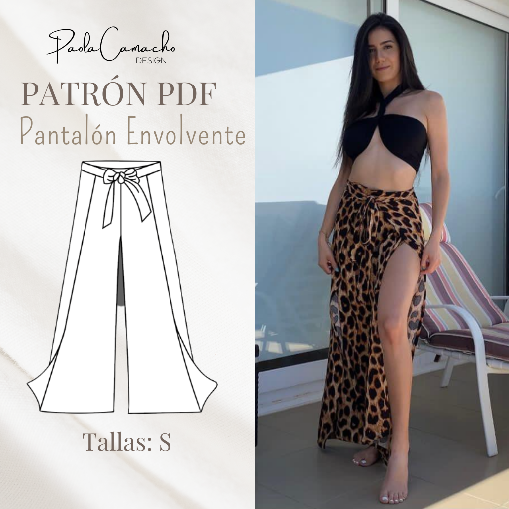 Wrap Pants Pattern, Size XS S M Olivia Gráfico por TakeAndSew