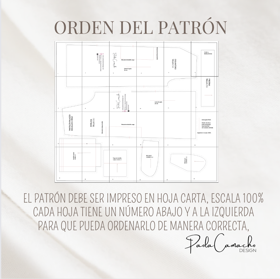 PDF CARGO PANTS PATTERN size S,M,L,XL