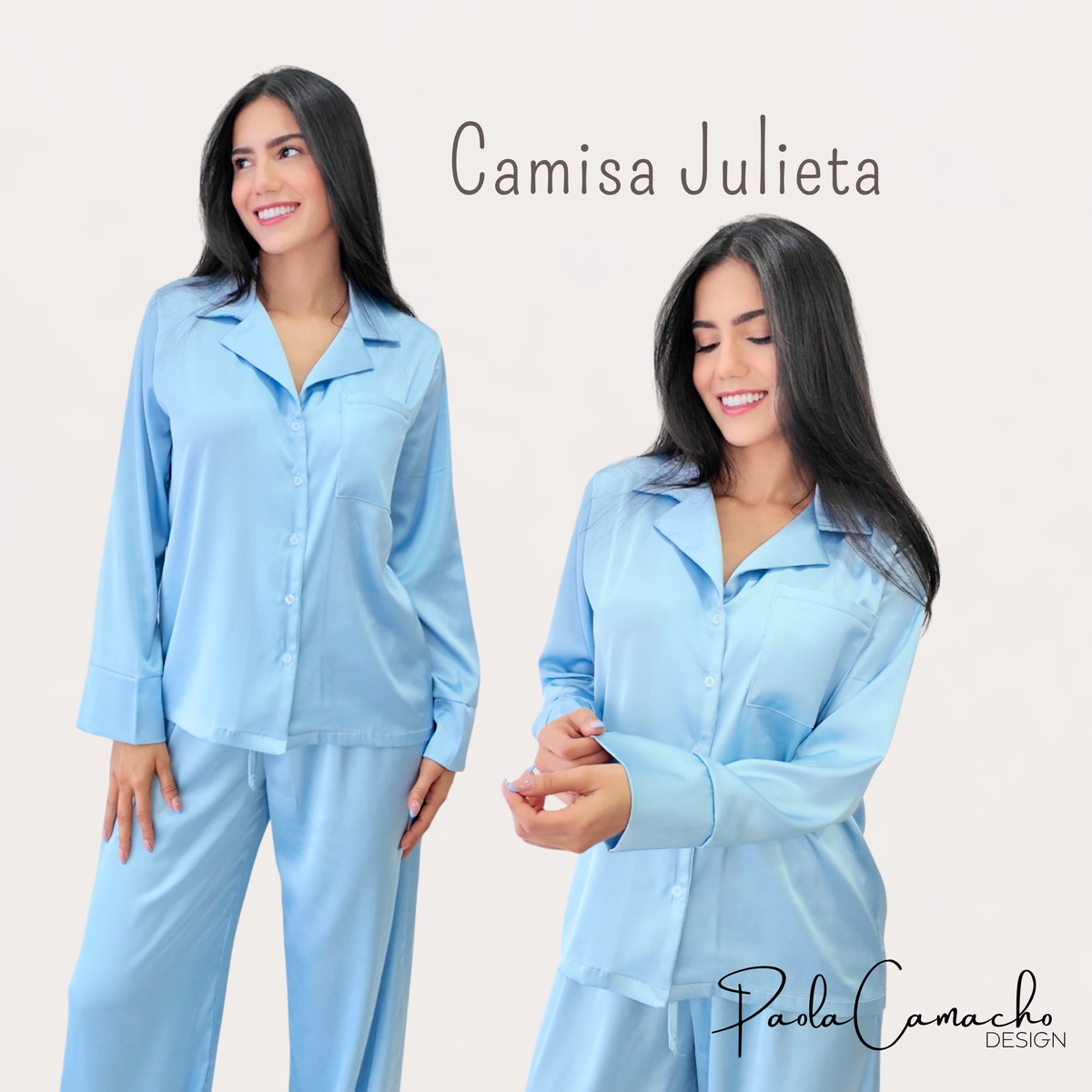 Patrón Camisa de Pijama Julieta PDF | Manga Larga y Corta | XS–XXL | Carta 100%