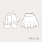 Patrón de Costura Falda Deportiva Olivia – PDF Tallas desde la XS a XXL (Hoja Carta)