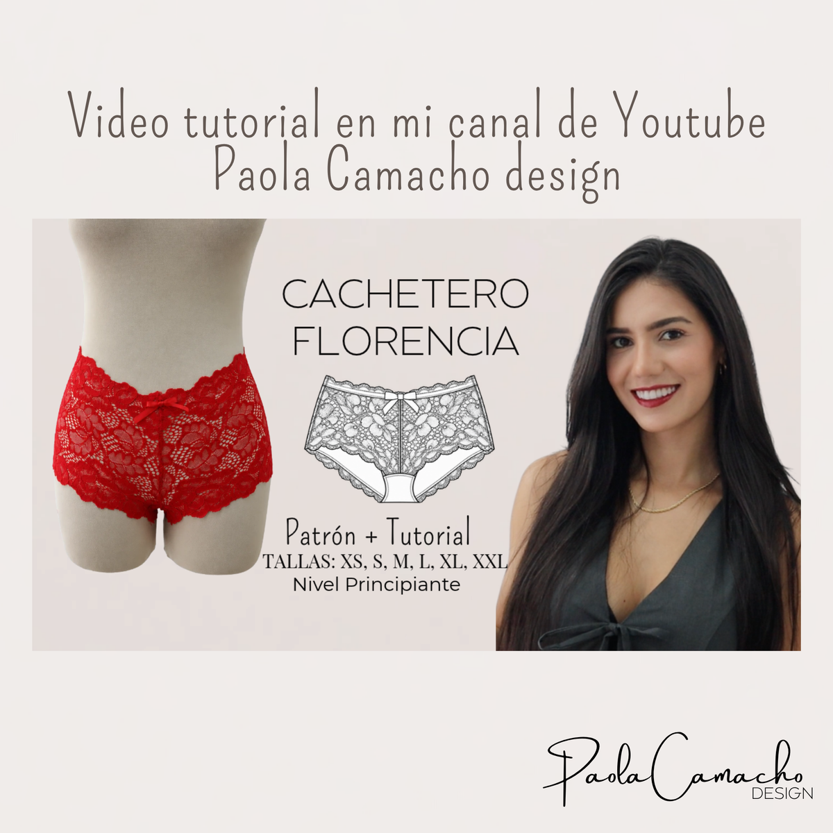 Patrón de Costura Cachetero Florencia PDF | Tallas XS HASTA XXL | Impresión Hoja Carta | Principiantes