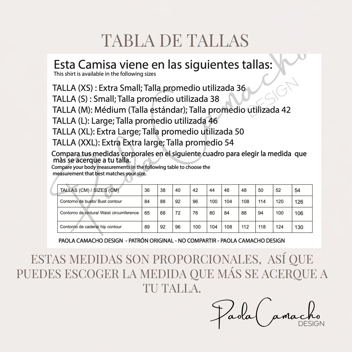 Patrón Camisa de Pijama Julieta PDF | Manga Larga y Corta | XS–XXL | Carta 100%