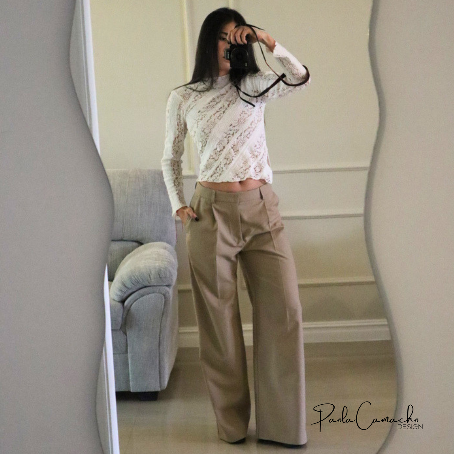 Pantalón Satre Rocío - Patrón en PDF + VIDEO de costura - Impresión en hoja carta escala 100%