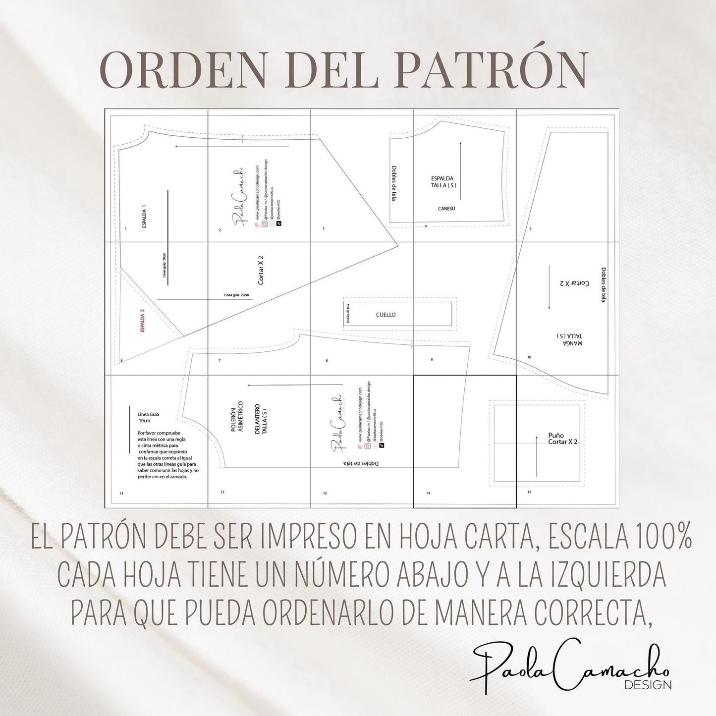 PATRÓN PDF POLERÓN ESPALDA ASIMÉTRICA talla L