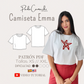 Patrón de Costura Camiseta Emma – PDF Tallas XS a XXL (Hoja Carta)