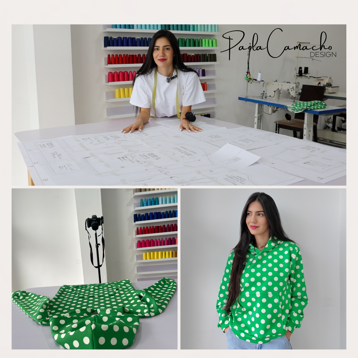 Patrón de Costura Hoodie Lia  – PDF Tallas XS a XXL (Hoja Carta)