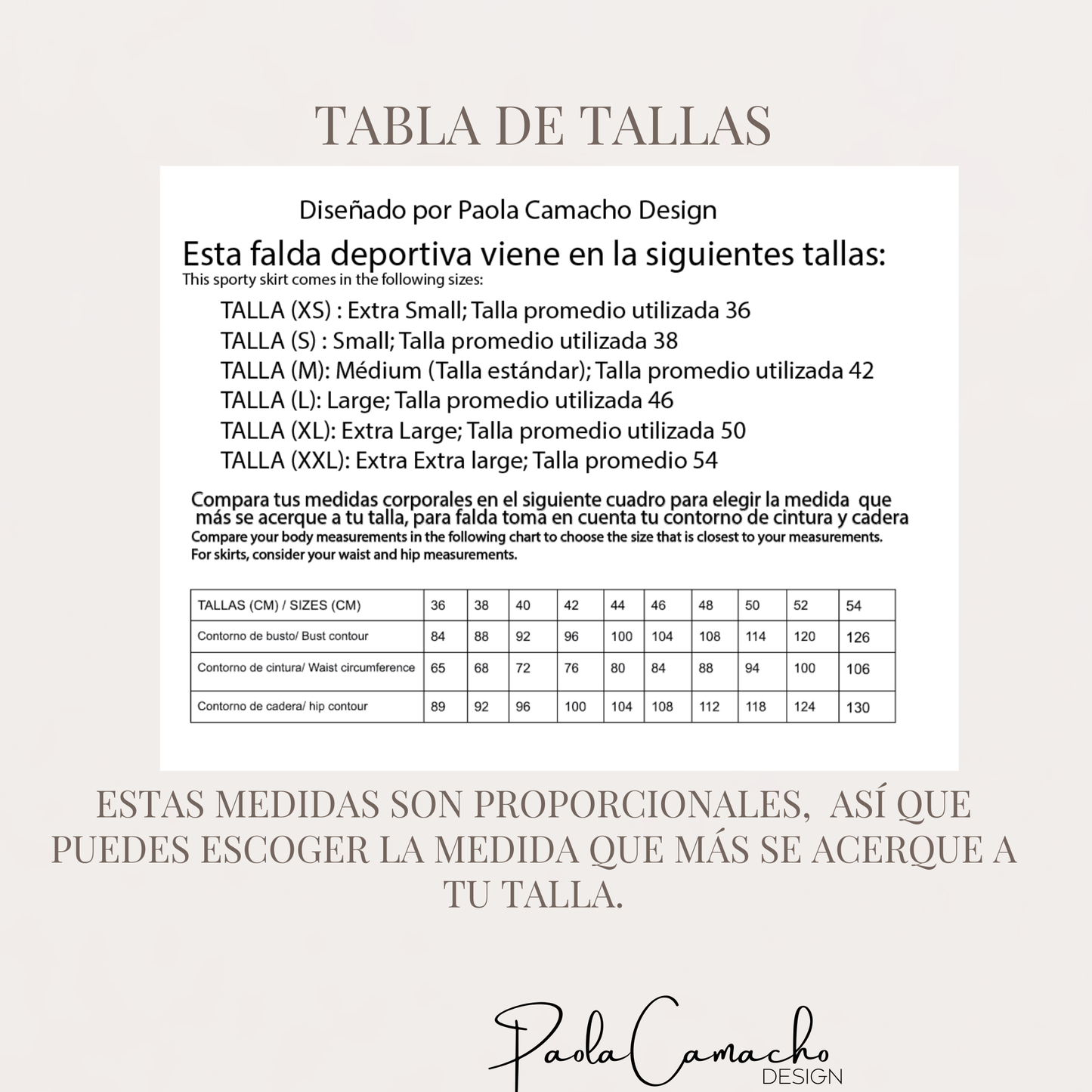 Patrón de Costura Falda Deportiva Olivia – PDF Tallas desde la XS a XXL (Hoja Carta)