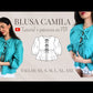 Patrón de costura Blusa Camila tallas desde XS hasta la XXL - Blusa coqueta patrones en pdf de descarga instantanea