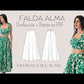 Patrón de Costura Falda Alma – Todas las Tallas por Separado | PDF para Imprimir en Hoja Carta (Escala 100%)