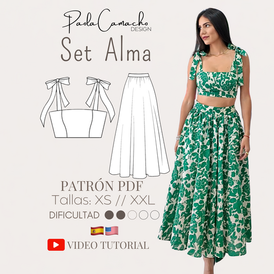 Set Alma – Patrones de Costura (Top + Falda)