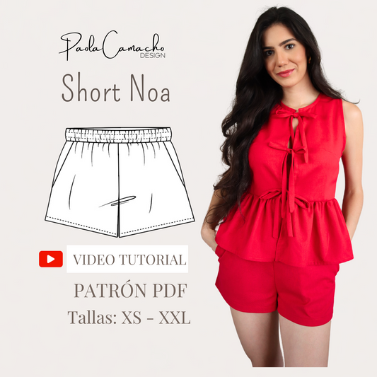 Patrón de costura Short Básico, tallas desde XS hasta la XXL - patrones de costura short corto patrones en pdf de descarga instantánea