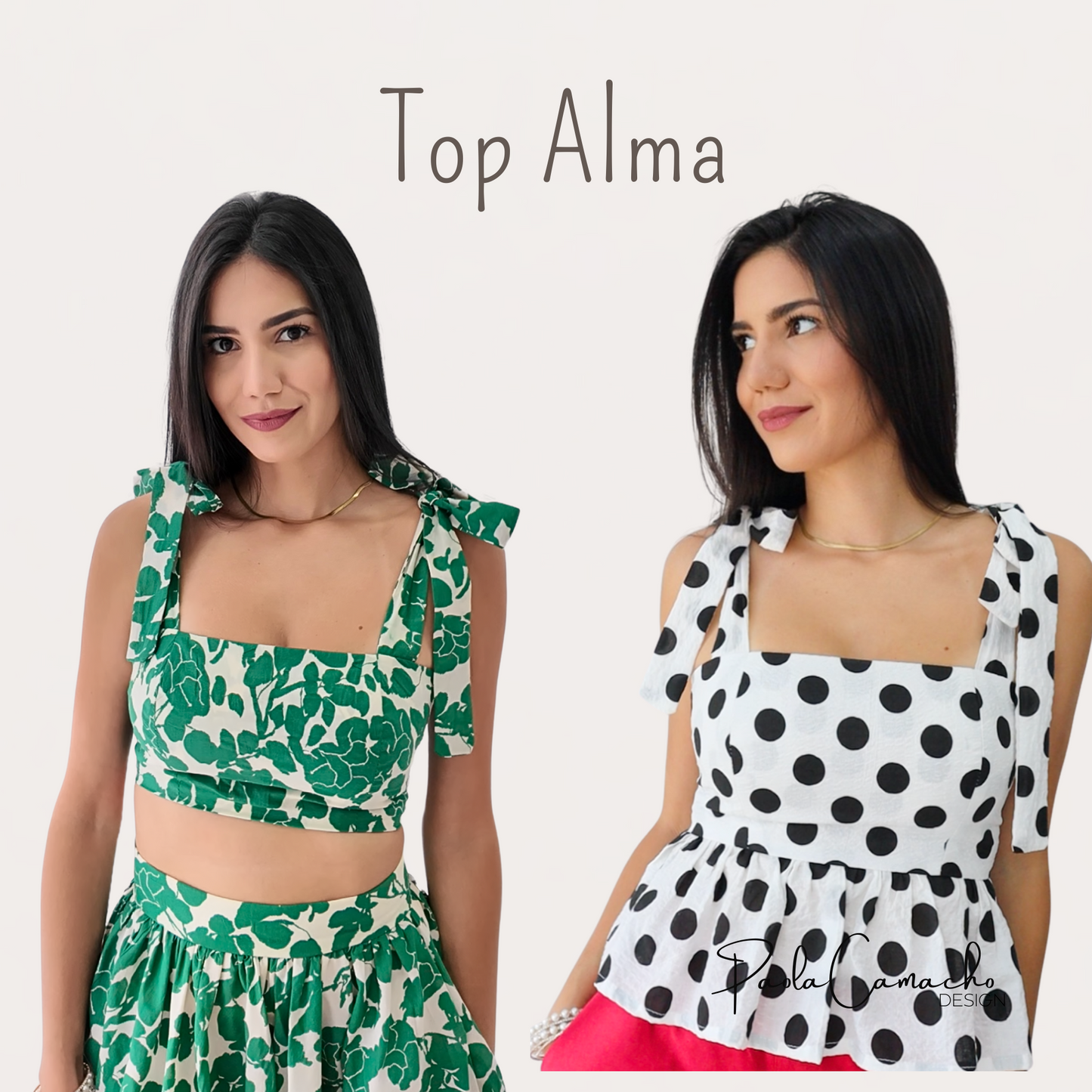 Patrón de Costura Top Alma – Todas las Tallas | PDF para Imprimir en Hoja Carta (Escala 100%)