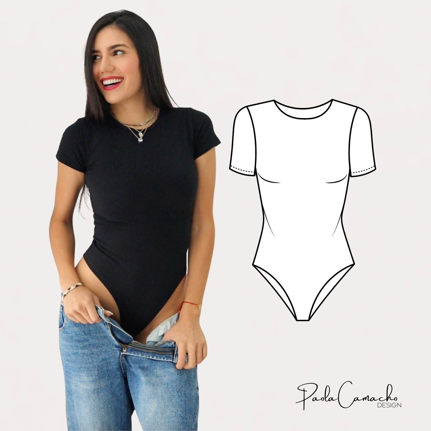 Patrón de costura Body Aurora - tallas desde XS hasta la XXL - patrones en pdf de descarga instantanea